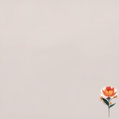 The flower minimalist background. A Generative AI Digital Illustration.