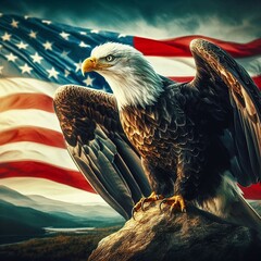 Naklejka premium american flag