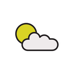 Cloud storage icon symbol vector image. Illustration of the database server hosting cloud system digital design image