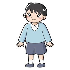 笑顔の男の子のイラスト