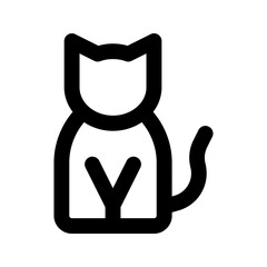 black cat line icon
