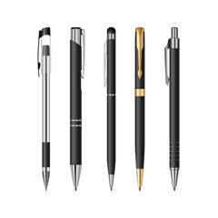 Ballpoint pen shapes. Vector illustration. Sketch for creativity.