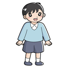 笑顔の男の子のイラスト