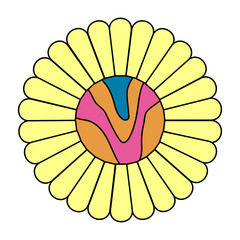 Groovy 60 Sticker Set _ Sun Flower