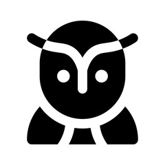 owl glyph icon