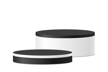 3d black podium, pedestal for displaying product presentations, awards