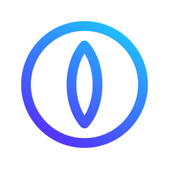 eye gradient line icon