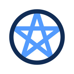 pentagram outline color icon
