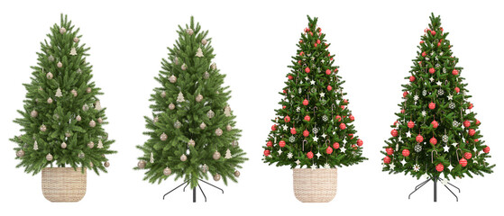 christmas tree isolated on white