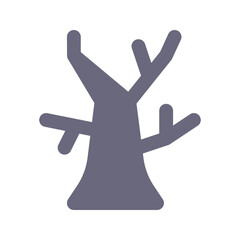 dead tree flat icon