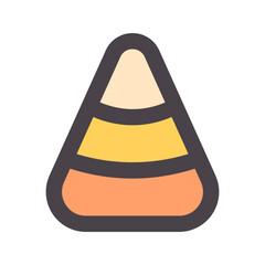 candy corn flat line icon