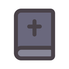 bible flat line icon