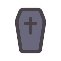 Obraz premium coffin flat line icon