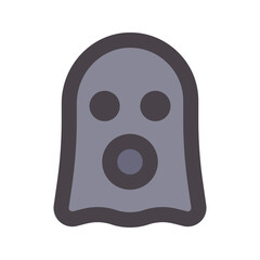 ghost flat line icon