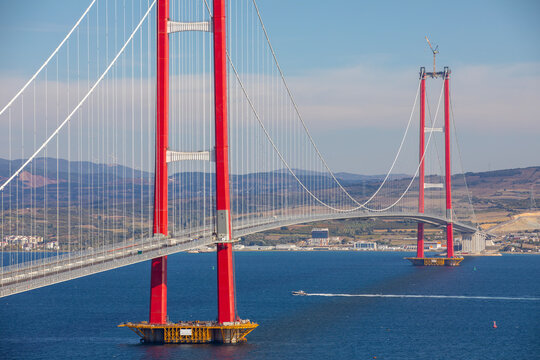 new bridge connecting two continents 1915 canakkale bridge (dardanelles bridge), Canakkale, Turkey