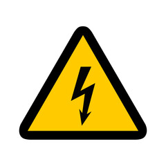 danger electrique triangle jaune panneau signalisation danger