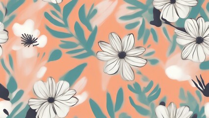 Obraz premium seamless floral background