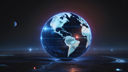 earth globe on the background of the earth