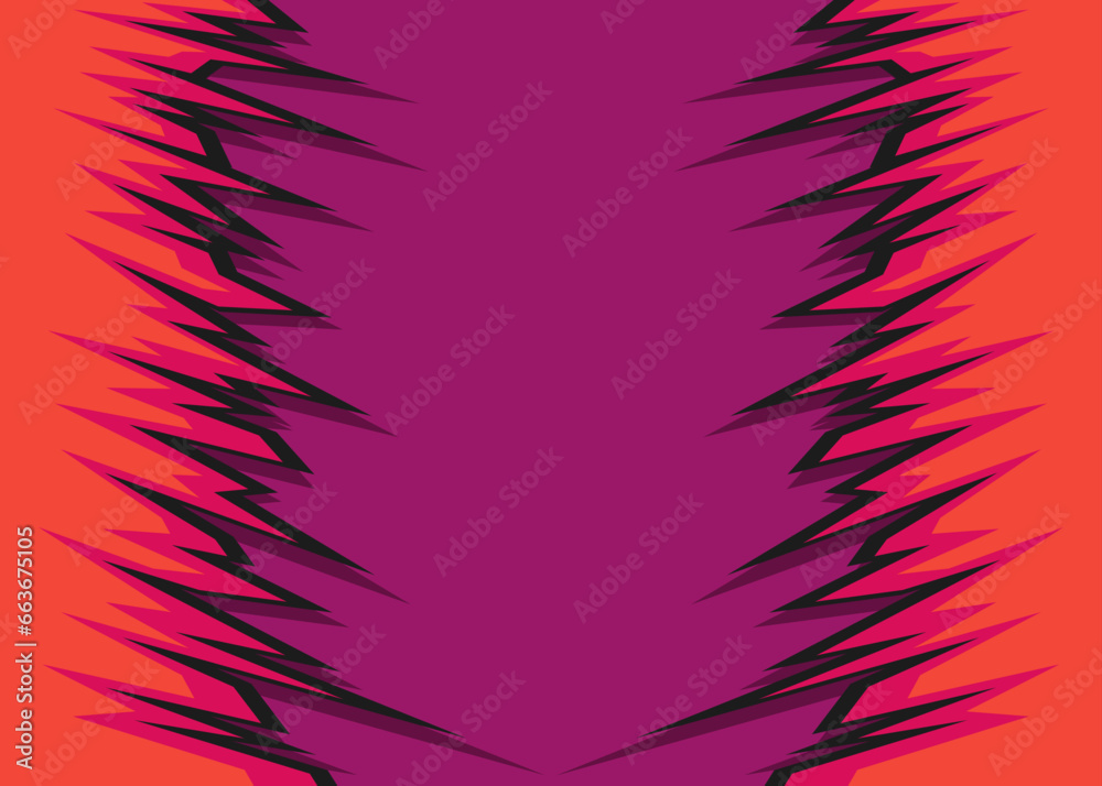 Poster abstract background with jagged spike pattern and with some copy space area