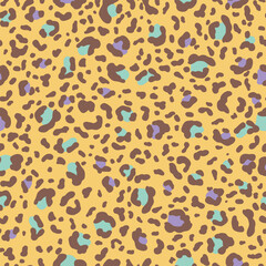 Abstract Leopard skin effect seamless vector pattern. Design for use background Textile all over fabric print wrapping paper and others.