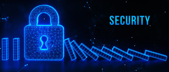 Cyber security data protection business technology privacy concept. 3d illustration