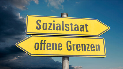 Offen Grenzen oder den Sozialstaat erhalten
