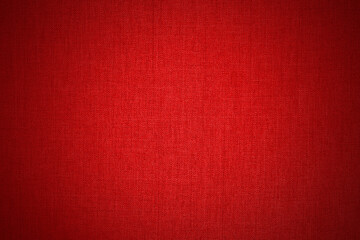 Dark red linen fabric cloth texture for background, natural textile pattern.