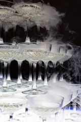 glasses on the table