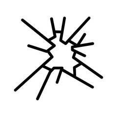 Black line icon for Shatter