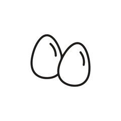 egg icon vector. Linear style sign for mobile concept and web design. Egg symbol illustration. Pixel vector graphics - Vector.	