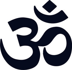 Om Hindu symbol vector illustration. Aum symbol of Hinduism - obrazy, fototapety, plakaty