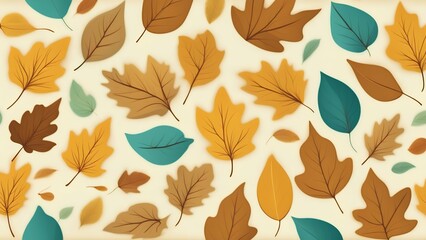 autumn leaves seamless pattern