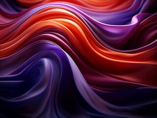 Flowing fabrics abstract background in deep purple color generative ai