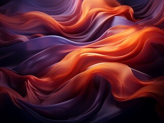 Obraz premium Flowing fabrics abstract background in deep purple color generative ai