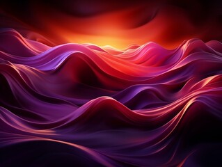 Flowing fabrics abstract background in deep purple color generative ai