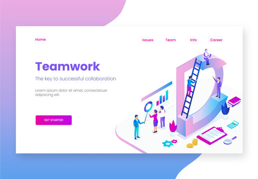 Landing Page Design, 3D Illustration of Home Connected with Smart Devices.