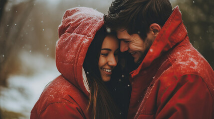 Couple Spending Time Together During Winter