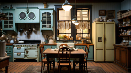 Fototapeta na wymiar Vintage kitchen early 20th century