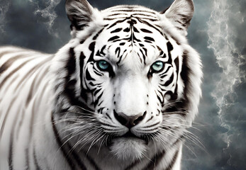 White Tiger, 
White Panthera Tigris, 
Elusive Snow White Bengal