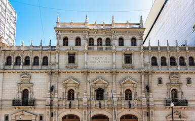 Obraz premium The Teatro Nacional Cervantes, also known as Teatro Nacional de Buenos Aires at Buenos Aires in Argentina.