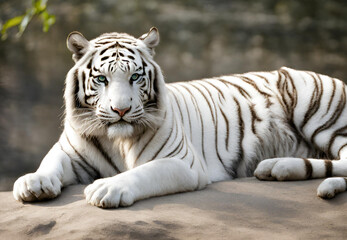 Tiger Eyes White and Fierce, 
Pristine White Tiger, 
Royal White Bengal Presence