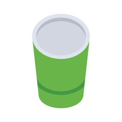 Vector soda can icon isolated. Soda bottle beer flat icon