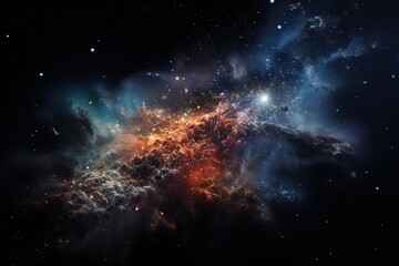 Big bang in deep space. Birth of the Universe - obrazy, fototapety, plakaty