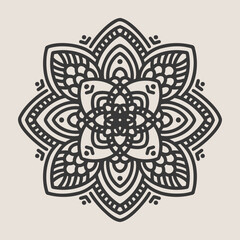 Abstract Mandala. Circular pattern in form of mandala for Henna, Mehndi, tattoo, decoration. Oriental pattern, vector illustration.