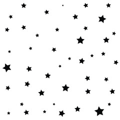 Stars random seamless pattern vector Gray Little Stars Seamless Pattern Monochrome abstract vector texture with scattered stars