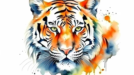 Poster tiger head vector illustration © Photographybd60