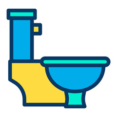 Lineal color Toilet Side icon