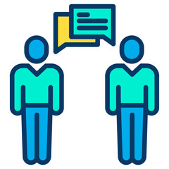 Lineal color Business talk icon