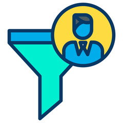 Lineal color Business filter icon