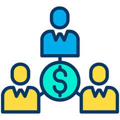 Lineal color Profit Sharing icon